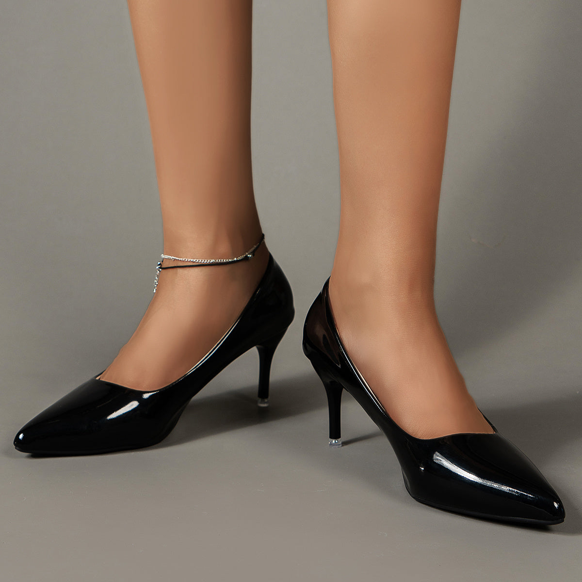 [Elegant Stiletto Heels] Elegant Pointed Toe Women's Solid Color Stiletto Heels - Lightweight Dress Pumps, Work Pumps