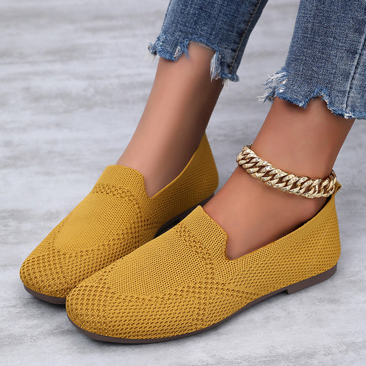 Flyknit Shoes Casual Flat Shoes Women - Belvar