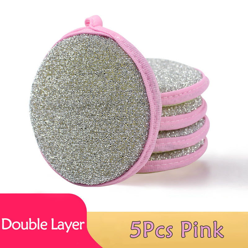 [Dishwashing Sponge] 5/10pcs Double Side Dishwashing Sponge - Pan Pot Dish Wash Sponges - Household Cleaning Tools - Kitchen Tableware - Dish Washing Brush