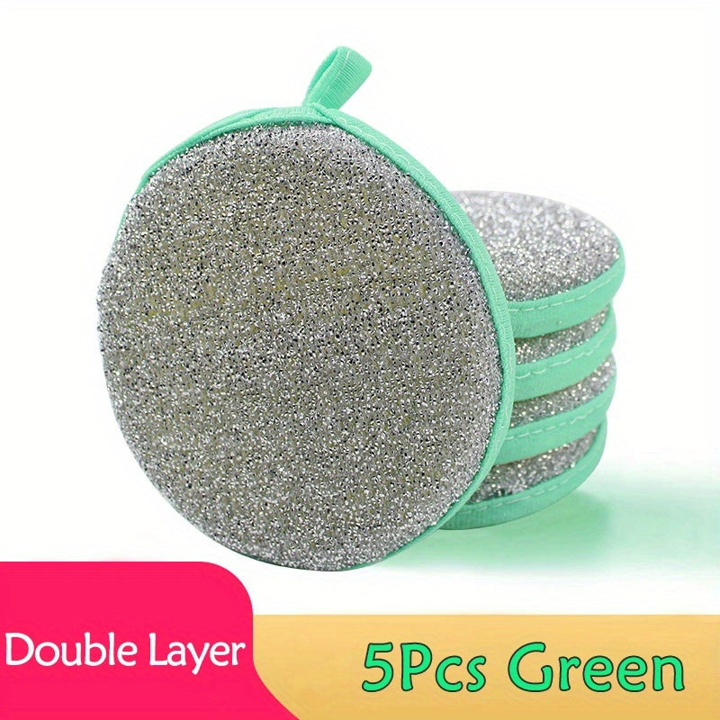 [Dishwashing Sponge] 5/10pcs Double Side Dishwashing Sponge - Pan Pot Dish Wash Sponges - Household Cleaning Tools - Kitchen Tableware - Dish Washing Brush