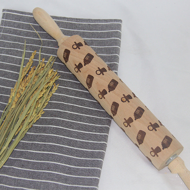 roller printed cookie dough stick