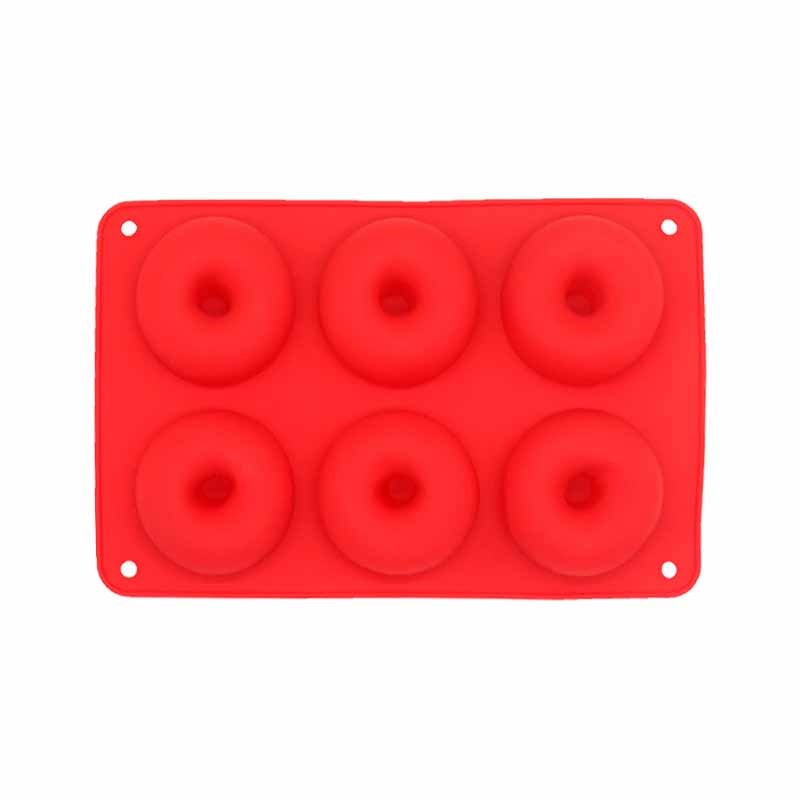 Silicone Mold For 6 Round Chocolate Donuts