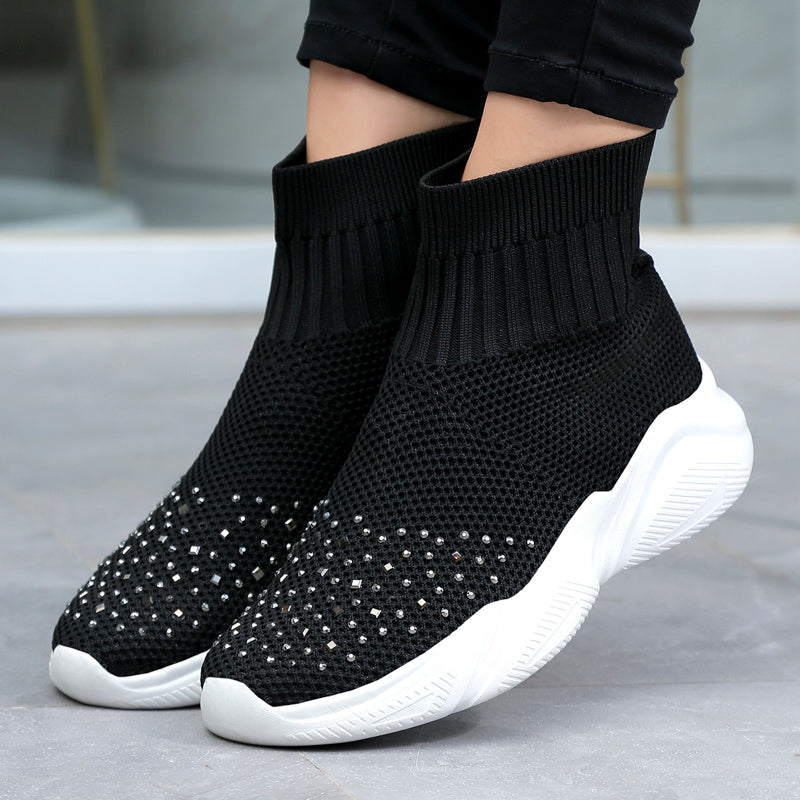Ladies Flat Lightweight Sneakers Old Beijing Cloth Shoes - Belvar