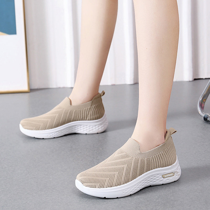 Casual Mesh Shoes Sock Slip On Flat Shoes For Women Sneakers Casual Soft Sole Walking Sports Shoe - Belvar