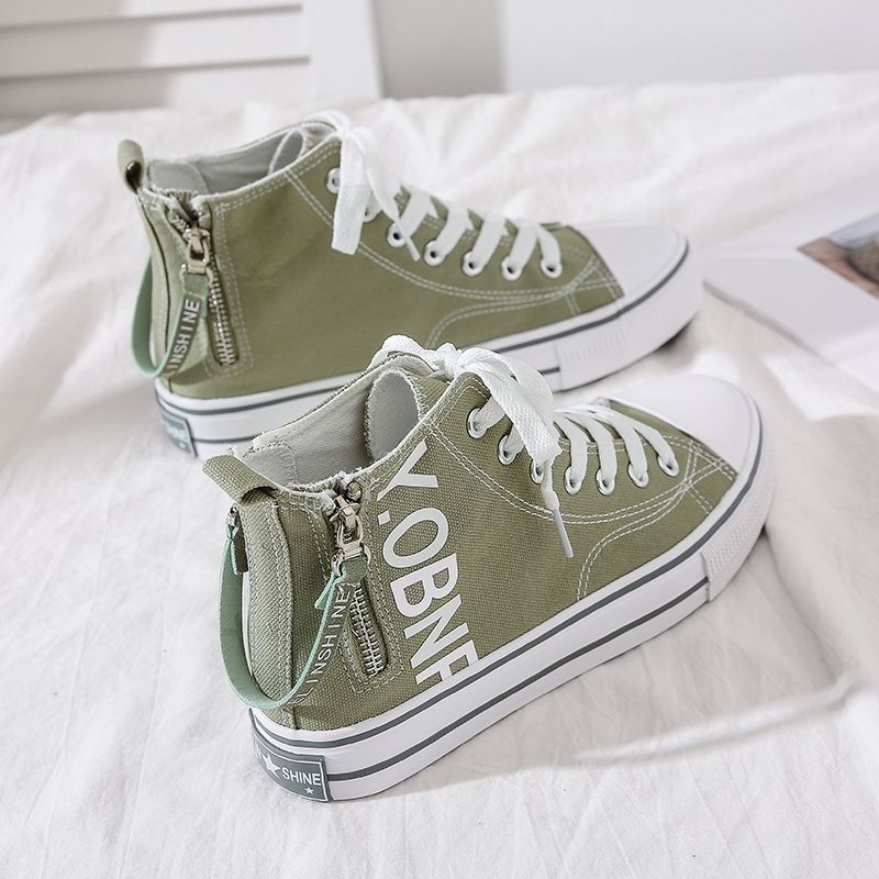 New High-top Canvas Shoes For Women - Belvar