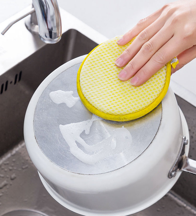 [Dishwashing Sponge] 5/10pcs Double Side Dishwashing Sponge - Pan Pot Dish Wash Sponges - Household Cleaning Tools - Kitchen Tableware - Dish Washing Brush