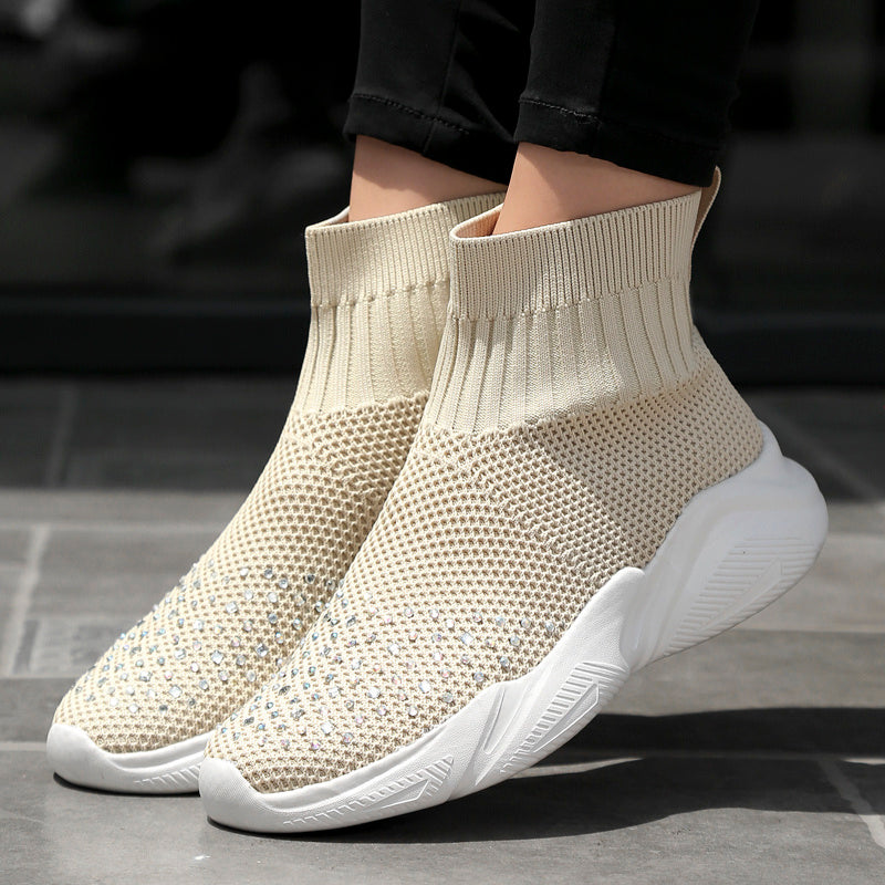 Ladies Flat Lightweight Sneakers Old Beijing Cloth Shoes - Belvar