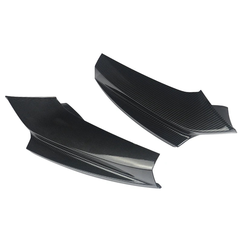 2Pcs / Set Front Bumper Splitters Lip Flaps Cupwings Aprons for BMW 5 Series F10 M5 Bumper 2011 - 2017 Carbon Fiber / FRP