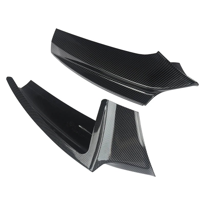 2Pcs / Set Front Bumper Splitters Lip Flaps Cupwings Aprons for BMW 5 Series F10 M5 Bumper 2011 - 2017 Carbon Fiber / FRP