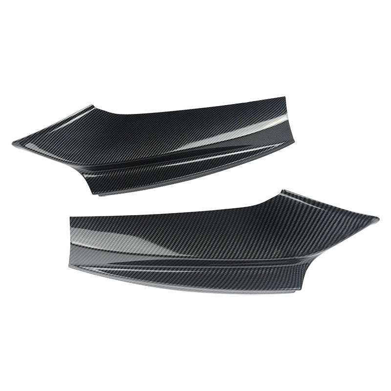 2Pcs / Set Front Bumper Splitters Lip Flaps Cupwings Aprons for BMW 5 Series F10 M5 Bumper 2011 - 2017 Carbon Fiber / FRP