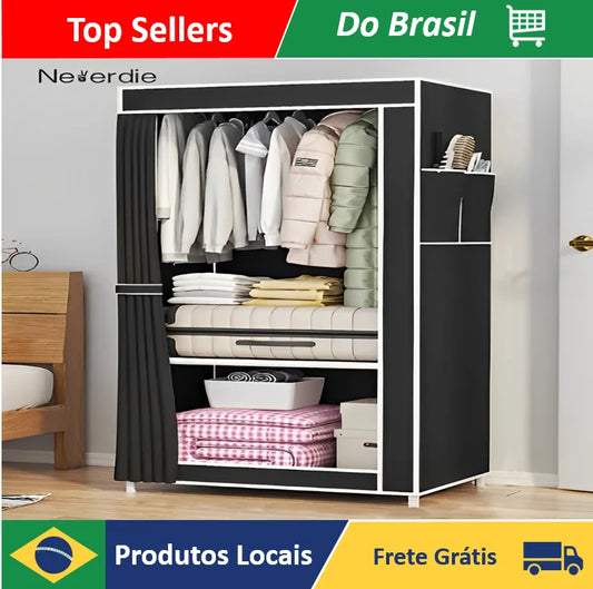 Small Portable Wardrobe Folding Wardrobe 56*44*146 - Neverdie Store