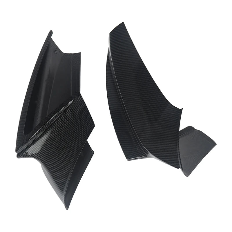 2Pcs / Set Front Bumper Splitters Lip Flaps Cupwings Aprons for BMW 5 Series F10 M5 Bumper 2011 - 2017 Carbon Fiber / FRP