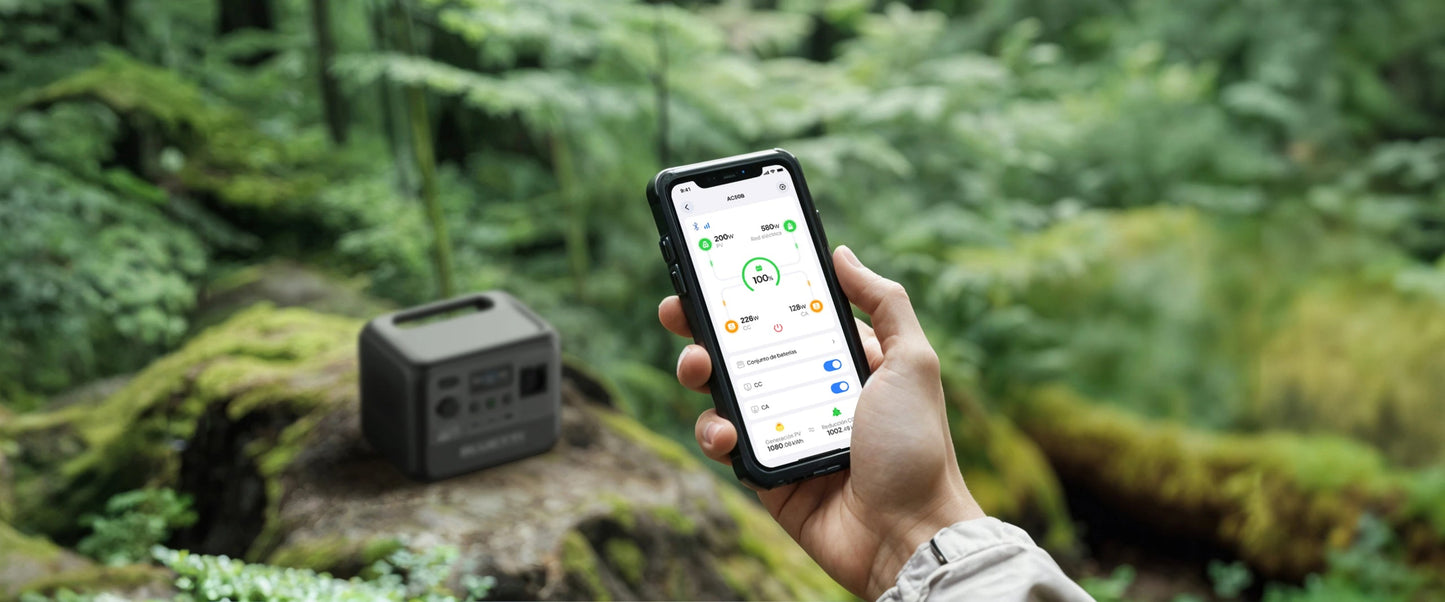 【EU PLUG】BLUETTI Centrale Elettrica Portatile AC50B, 448Wh LiFePO4 Batteria Backup 700W AC Uscita per Campeggio, Emergenza