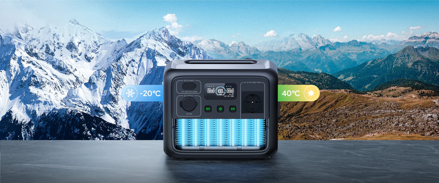 【EU PLUG】BLUETTI Centrale Elettrica Portatile AC50B, 448Wh LiFePO4 Batteria Backup 700W AC Uscita per Campeggio, Emergenza