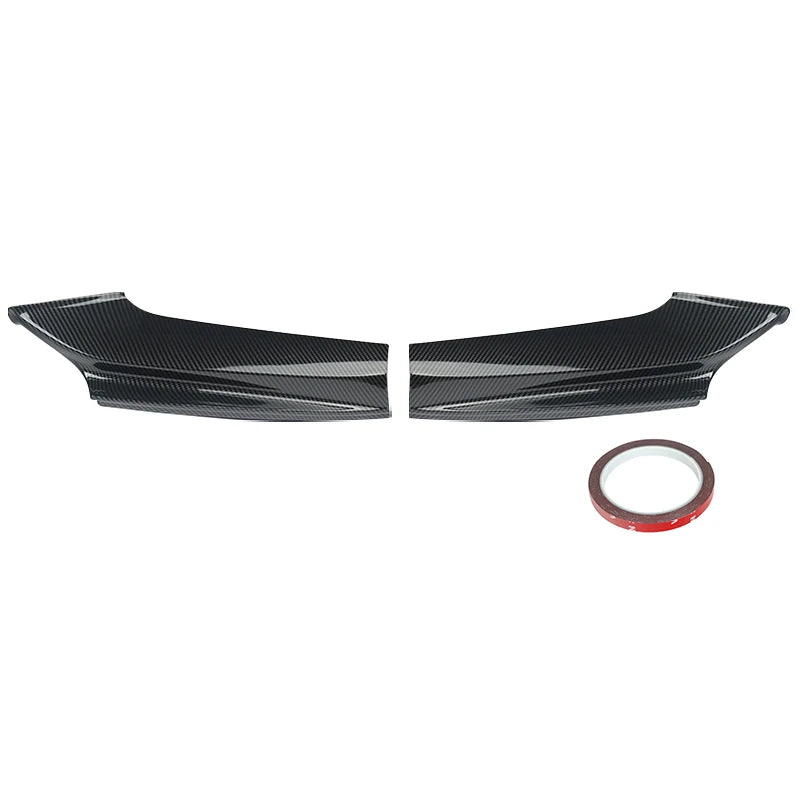 2Pcs / Set Front Bumper Splitters Lip Flaps Cupwings Aprons for BMW 5 Series F10 M5 Bumper 2011 - 2017 Carbon Fiber / FRP