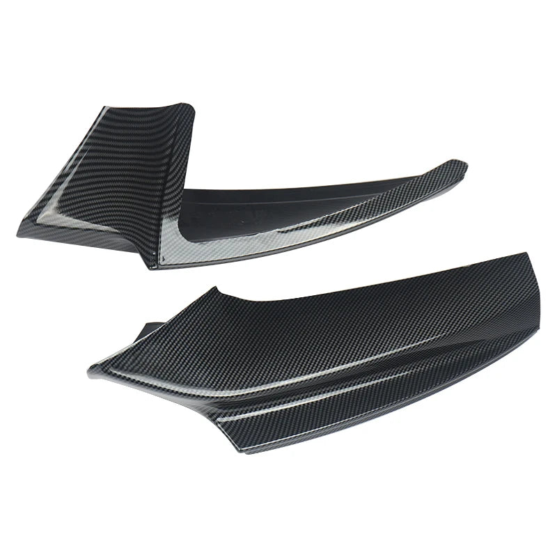 2Pcs / Set Front Bumper Splitters Lip Flaps Cupwings Aprons for BMW 5 Series F10 M5 Bumper 2011 - 2017 Carbon Fiber / FRP