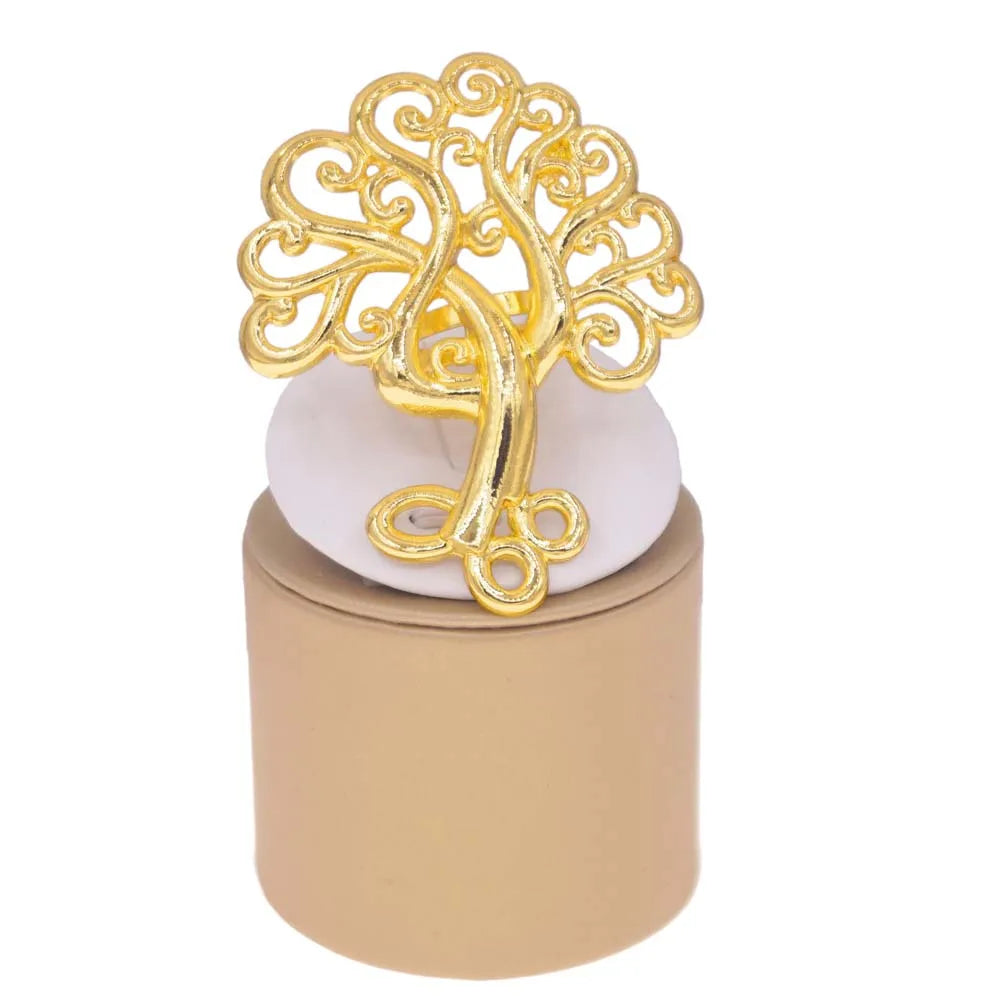 Yulail Italian Gold Plated Fashion Jewelry Luxury Arabic Bridal  Wedding Ring for Women