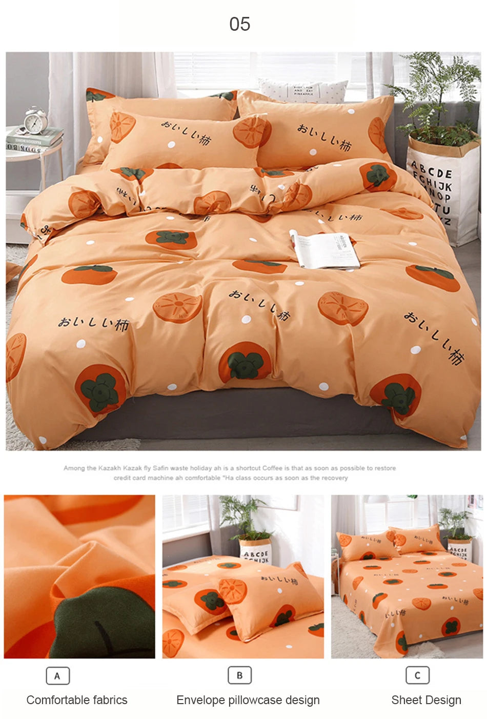 3/4pcs Bedding Set Pink Strawberry Fashion Bed Sheets Queen Size Luxury Bedding Set bed Sheet Sets Duvet Cover Set King Size