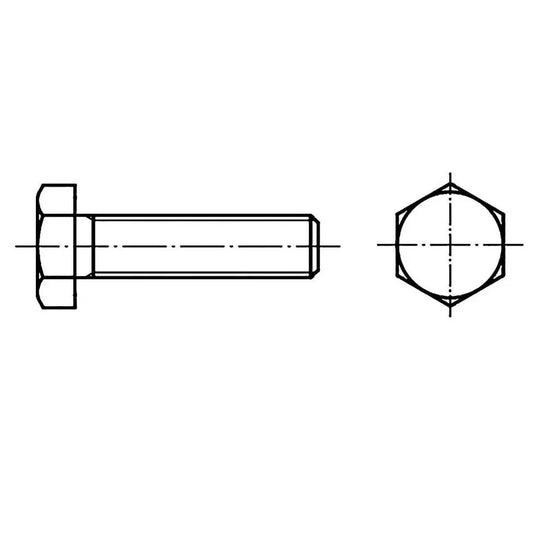 TOOLCRAFT 128536 Hexagon screw M16 140mm external hexagon DIN 933 steel 25pcs. (940910434649)