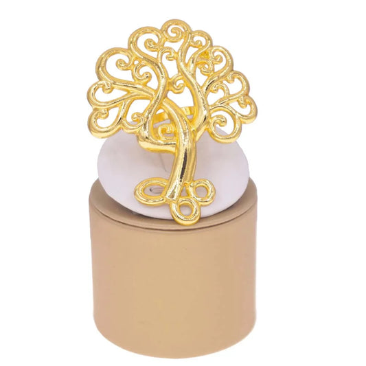 Yulail Italian Gold Plated Fashion Jewelry Luxury Arabic Bridal  Wedding Ring for Women