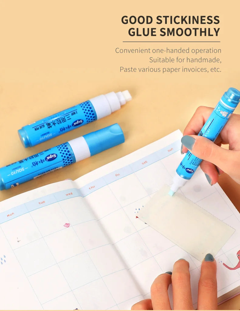 1pcs Creative Large Capacity Solid Glue Pen Cute Three-Purpose Fast Dry Glue Pen DIY Super Strong Glue Stick Stationery Supplies