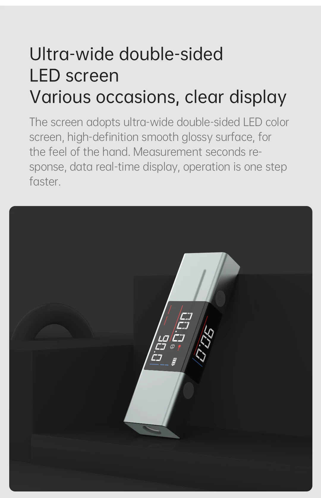 Youpin  Duka Atuman Laser Angle Casting Instrument Real time Angle Meter LI 1 with Double-sided High-definition LED Screen