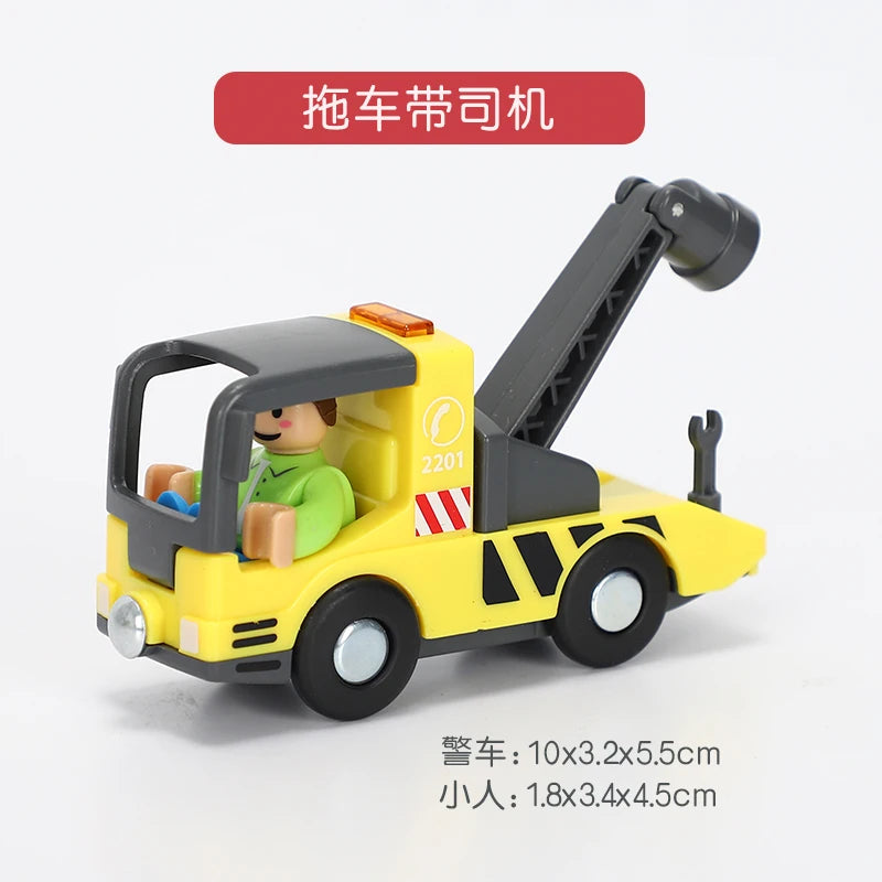 Variety of Optional Rail Car Utility Vehicles Aircraft Compatible with All brands Wooden Tracks Trains Children Car Toy Gifts