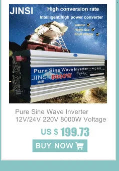 Pure Sine Wave Inverter 1000W 1600W 2000W DC 12V / 24V AC 110V 220V 50Hz 60Hz Power Inverter Home Car Converter Solar Energy