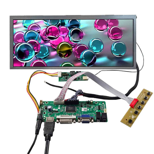 Universal Ips Display Advertising Screen Stretch Bar Lcd Display 12.3Inch 1920X720 Car Lcd Screen With Vga Dvi Lcd Board