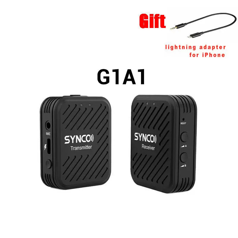 SYNCO G1 G1A1 G1A2 2.4G Wireless Lavalier Microphone System Video Mic Recording Microphone for Smartphone DSLR Cameras