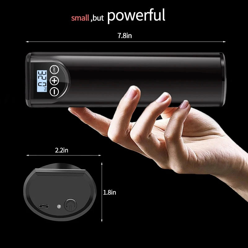 12V 150PSI Rechargeable Air Pump  Tire Inflator Cordless Portable Compressor Digital Car Tyre Pump for Car Bicycle Tires Balls