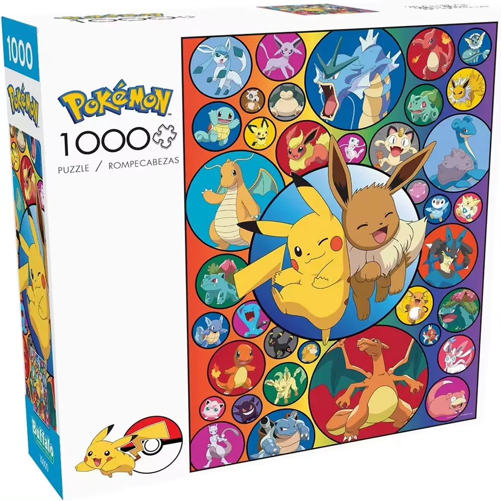 Sold 500, 1000, 2000 Pieces Children's Cartoon Pocket Monsters Paper Puzzles Custom Kids Educational Jigsaw Puzzles