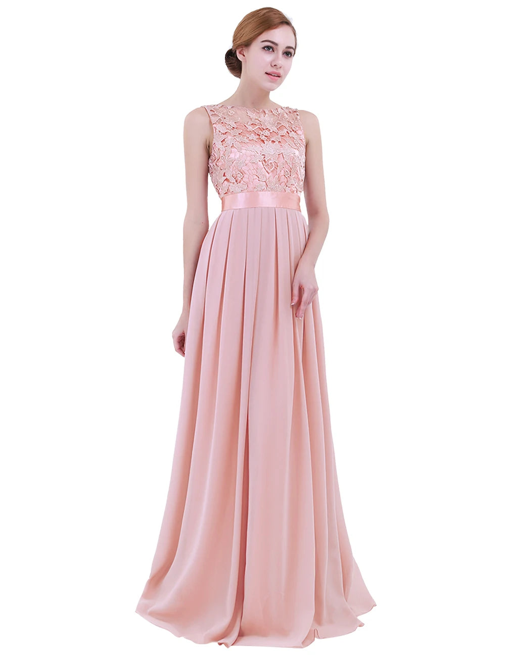Wedding Party Dress Women Ladies Vestido De Fiesta Lace Embroidered Chiffon Bridesmaid Dresse Vening Pageant Formal Long Dress