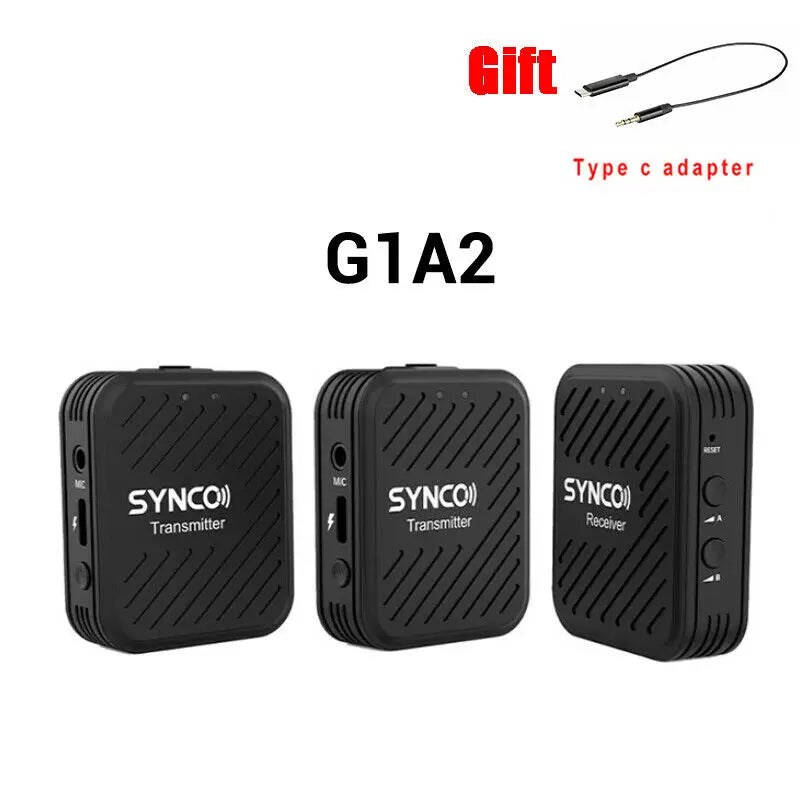 SYNCO G1 G1A1 G1A2 2.4G Wireless Lavalier Microphone System Video Mic Recording Microphone for Smartphone DSLR Cameras