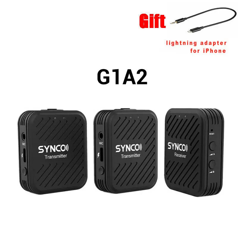 SYNCO G1 G1A1 G1A2 2.4G Wireless Lavalier Microphone System Video Mic Recording Microphone for Smartphone DSLR Cameras