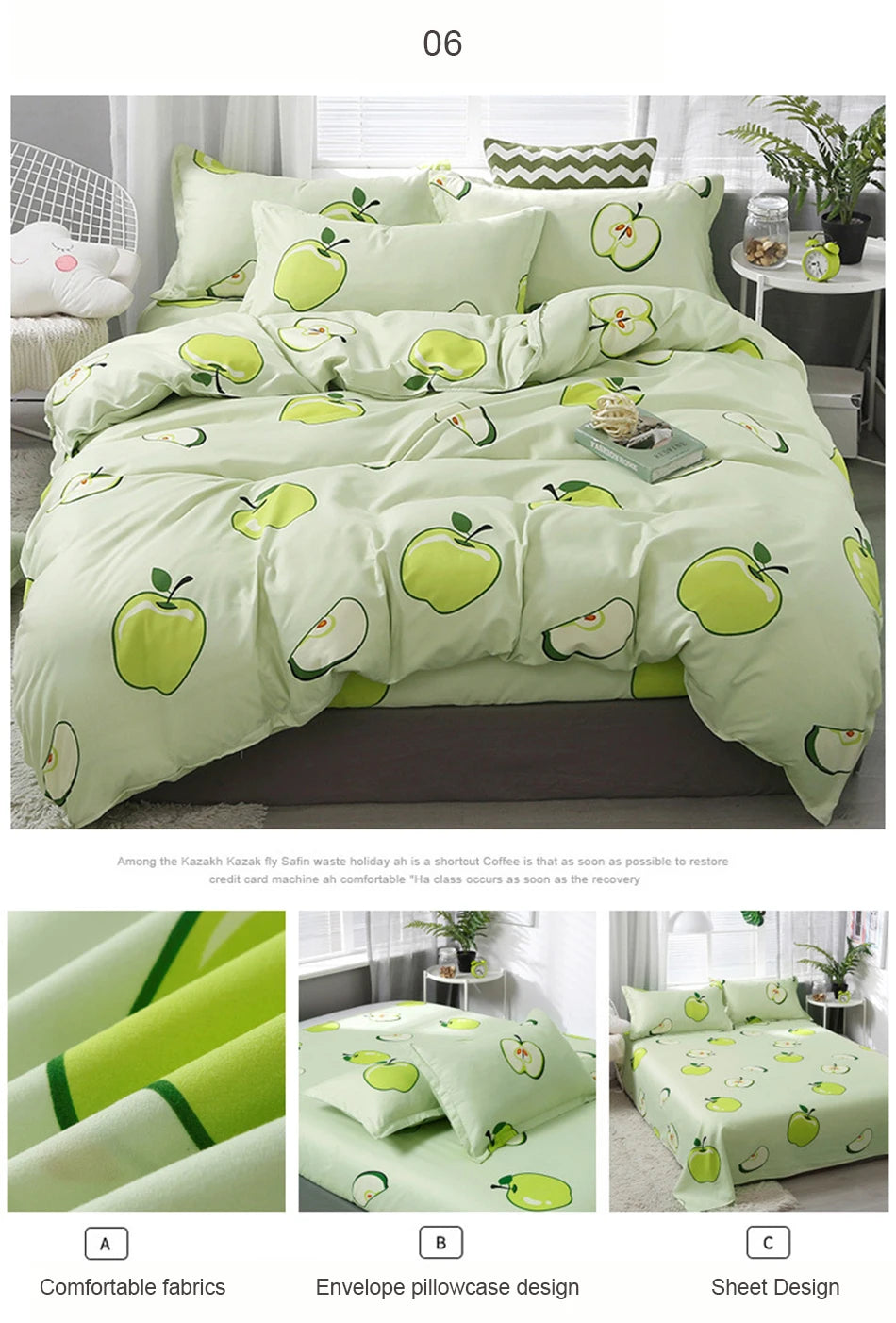 3/4pcs Bedding Set Pink Strawberry Fashion Bed Sheets Queen Size Luxury Bedding Set bed Sheet Sets Duvet Cover Set King Size