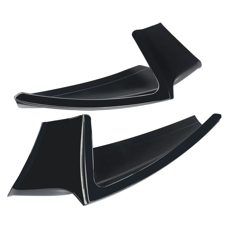 2Pcs / Set Front Bumper Splitters Lip Flaps Cupwings Aprons for BMW 5 Series F10 M5 Bumper 2011 - 2017 Carbon Fiber / FRP