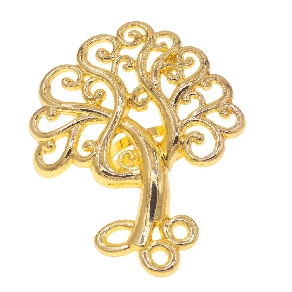 Yulail Italian Gold Plated Fashion Jewelry Luxury Arabic Bridal  Wedding Ring for Women