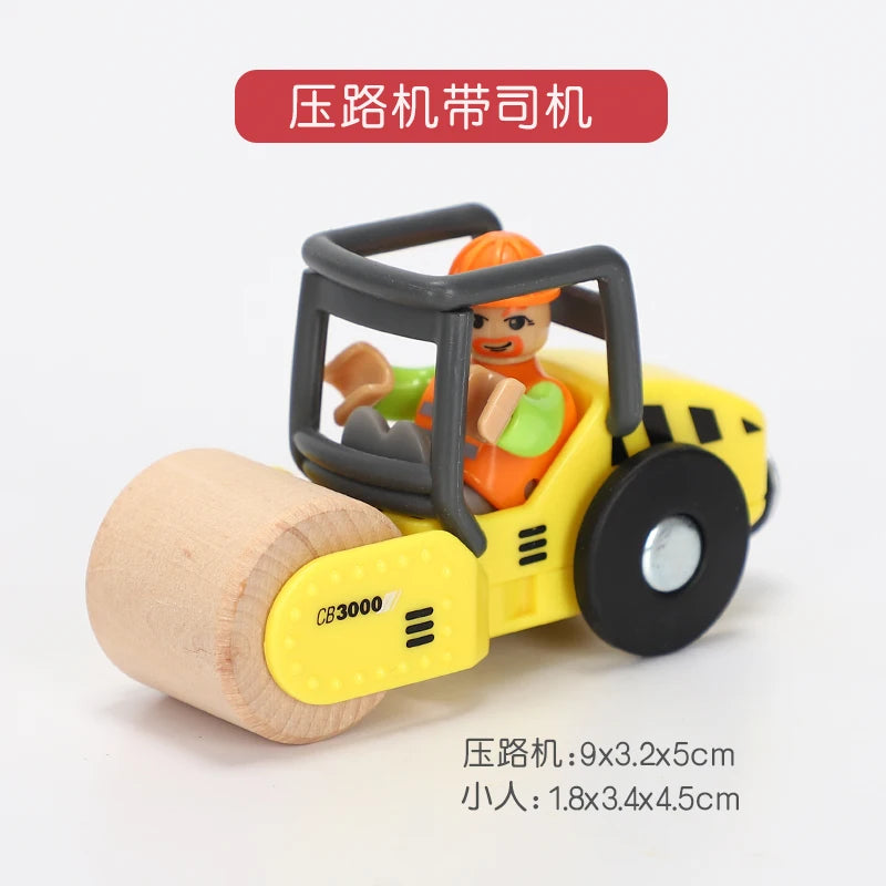 Variety of Optional Rail Car Utility Vehicles Aircraft Compatible with All brands Wooden Tracks Trains Children Car Toy Gifts