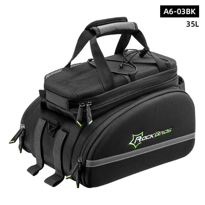 ROCKBROS Bicycle Seat Bags Cycling Rear Backpack Trunk MTB Cycle Travel Bag Large Capacity Outsdoor Sport Bike Pannier Package