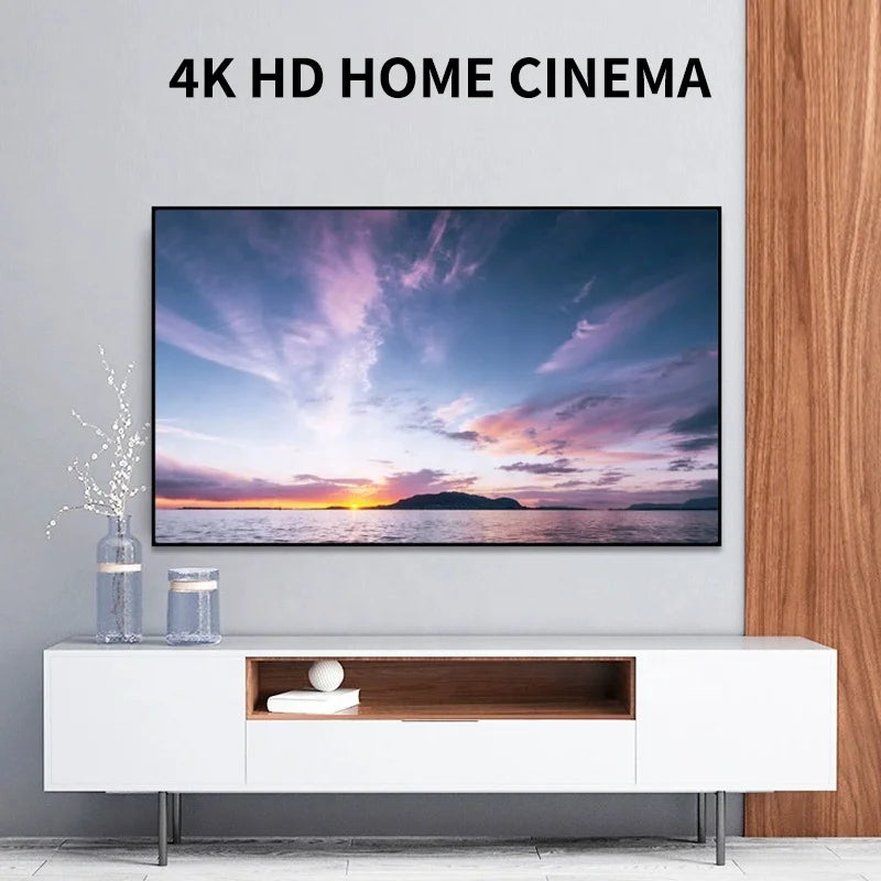 Seeball 100 Inch Fresnel Projector Screen 16:9 4K HD Long Throw Hrad Screen ALR Fixed Frame Projector Screen