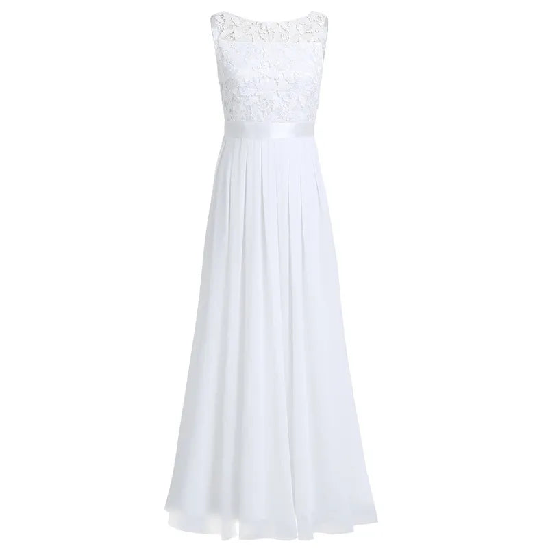 Wedding Party Dress Women Ladies Vestido De Fiesta Lace Embroidered Chiffon Bridesmaid Dresse Vening Pageant Formal Long Dress