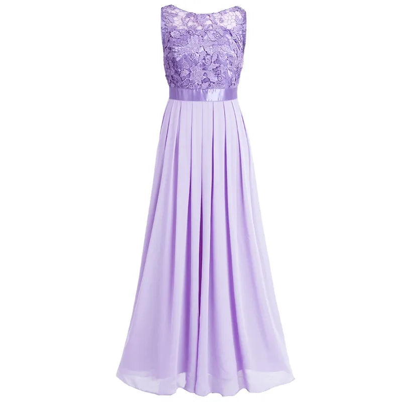 Wedding Party Dress Women Ladies Vestido De Fiesta Lace Embroidered Chiffon Bridesmaid Dresse Vening Pageant Formal Long Dress