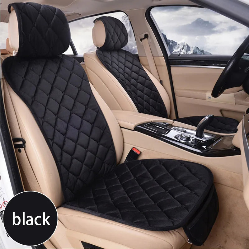 SEAMETAL Pink Car Seat Cover for Women Winter Warm Plush Vehicle Seat Cushion Anti-Slip Seat Protector Universal for Suv Sedan