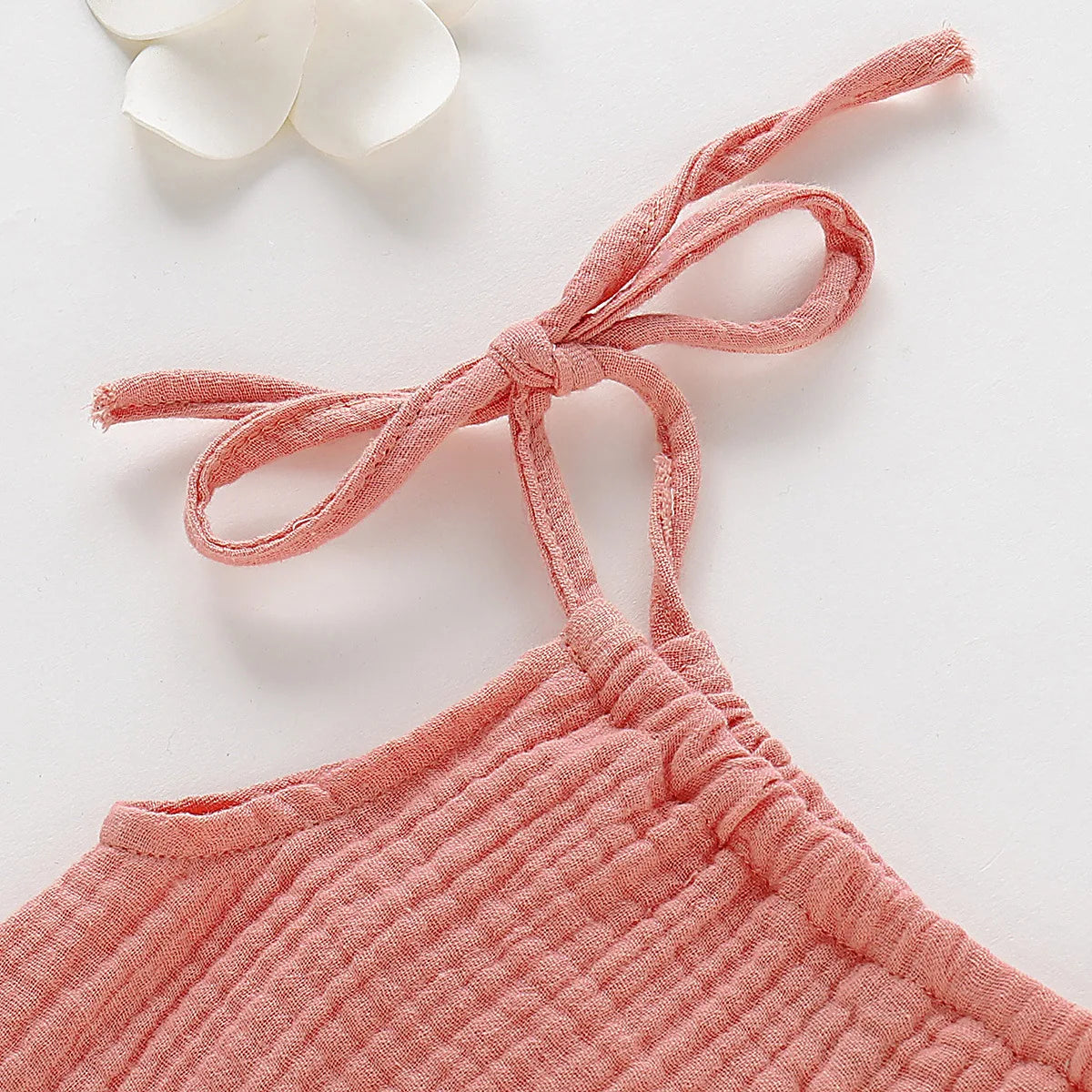 Summer Infant Baby Girl Dress Toddler Dress Muslin Cotton Sleeveless Ruffles Slip Dresses