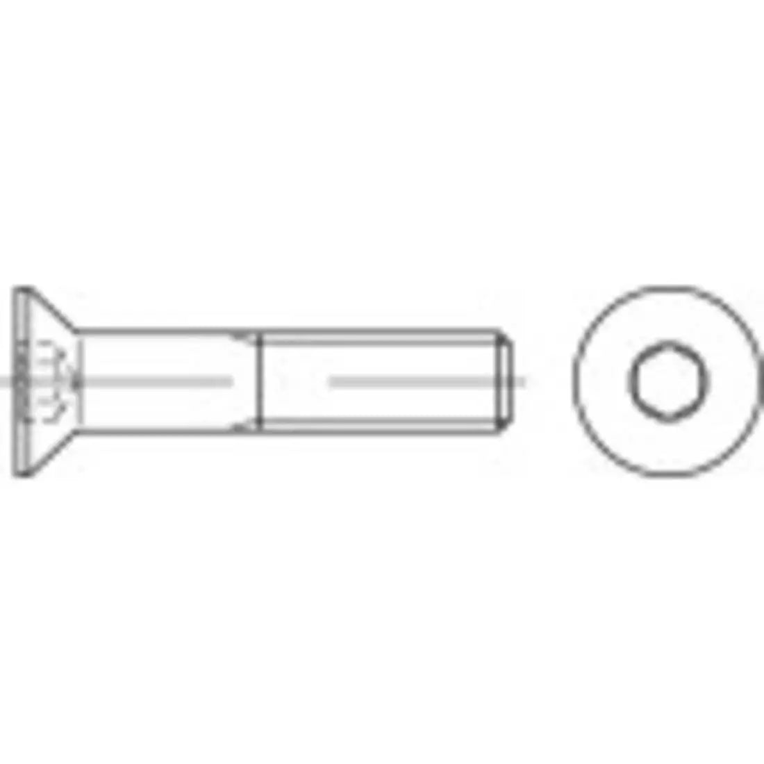 TOOLCRAFT 149045 Countersunk screws M6 70mm hexagon socket steel galvanized 200 pieces (940910383611)