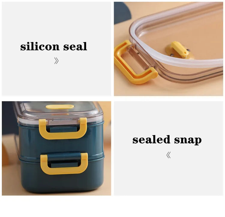 304 Stainless Steel Thermal Lunch Box Office Worker Bento Box Single/Double Layer Student Children Food Storage Container Store