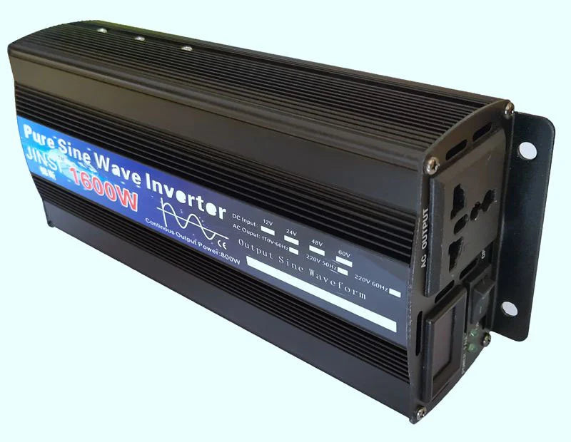 Pure Sine Wave Inverter 1000W 1600W 2000W DC 12V / 24V AC 110V 220V 50Hz 60Hz Power Inverter Home Car Converter Solar Energy