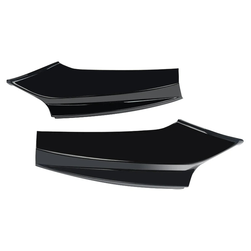 2Pcs / Set Front Bumper Splitters Lip Flaps Cupwings Aprons for BMW 5 Series F10 M5 Bumper 2011 - 2017 Carbon Fiber / FRP