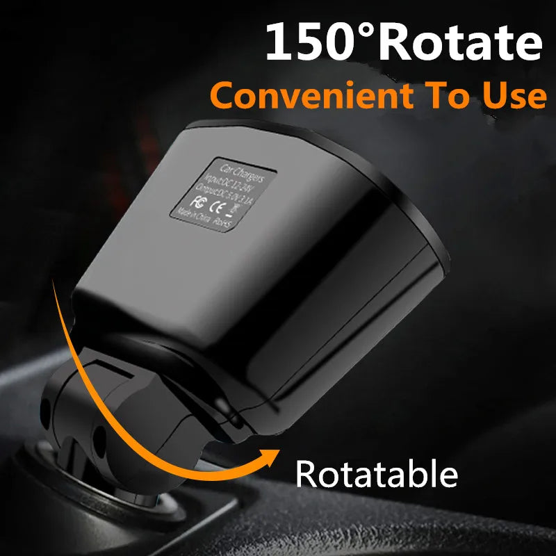 3.1A Dual USB Car Charger 2 Port LCD Display 12-24V Cigarette Socket Lighter Fast Car Charger Power Adapter Car Styling